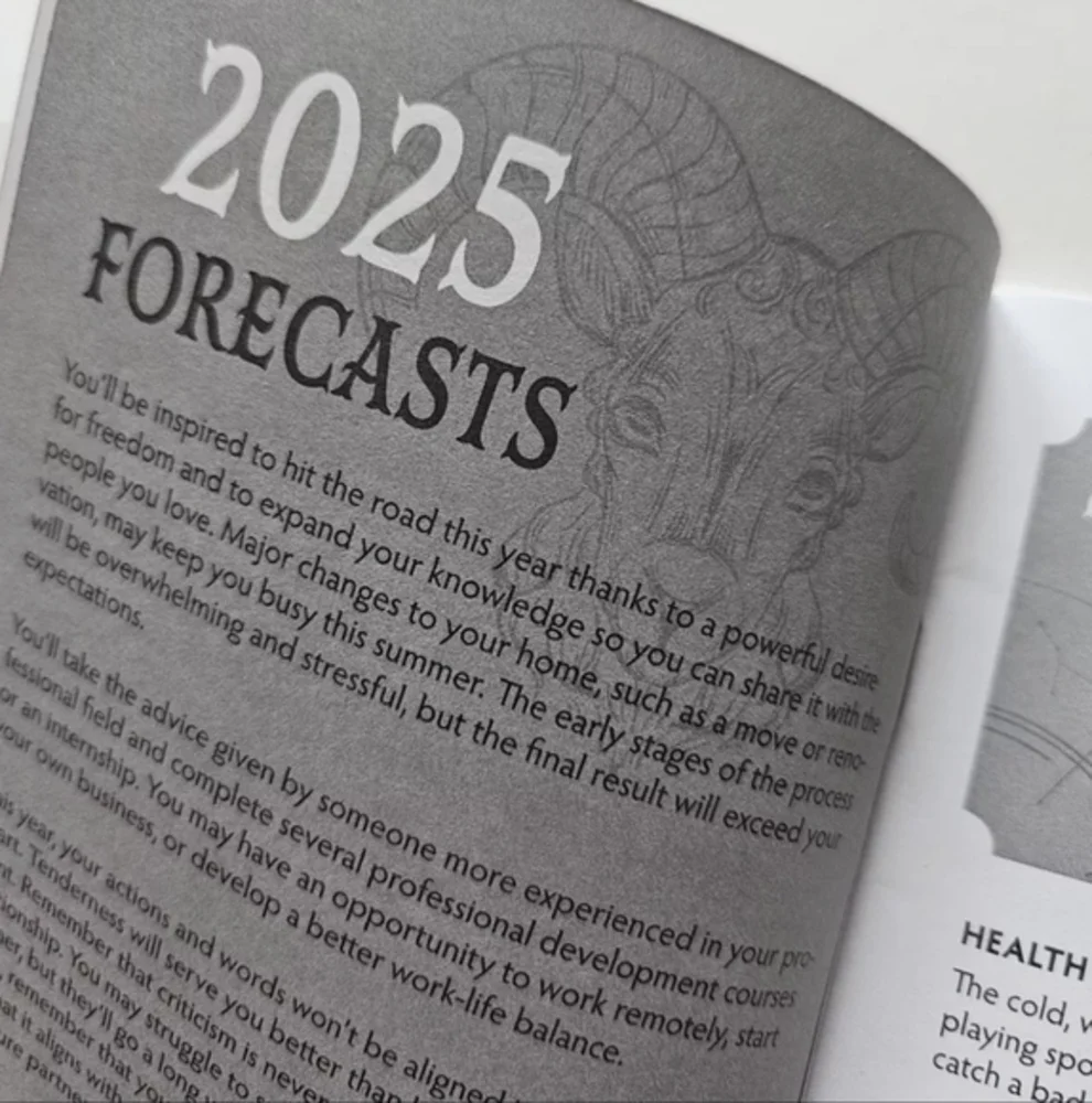 Astrology‎ Anual Guide 2025 Aries Love, Health, Money Horoscope Paperback Book